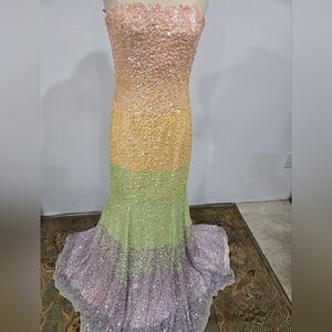 Tiffany Designs Sequined Gown
